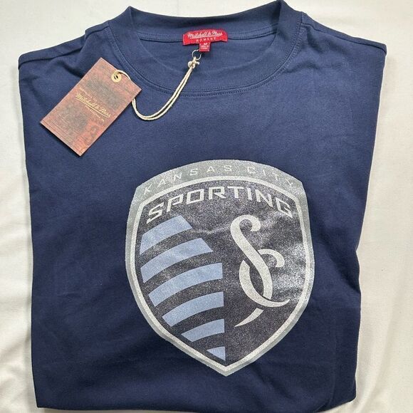 NWT Mitchell & Ness Kansas City Sporting Soccer Club Long Sleeve Crop Top - XL - Picture 6 of 8